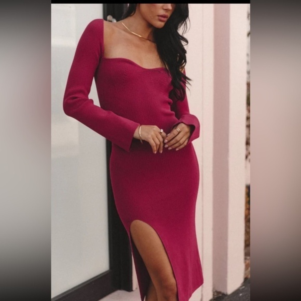 NWT petal + pup aquerelle dress in magenta